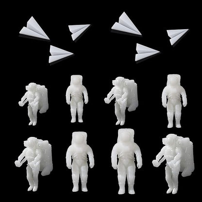 Woohome 14 PCS Resin Casting Molds Fillers 3D Astronaut Paper Airplane Embellishment Resin Supplies Kit Resin Fillers Epoxy Mould Filling Material for Art Resin Crafts DIY