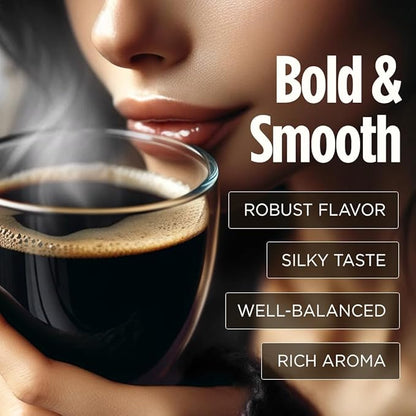 VitaCup Extra Shot Strong Coffee Pods, Bold & Intense Dark Roast w/Espresso Shot, High Caffeine, Vitamin B12, Antioxidants, Recyclable Single Serve Pod Compatible with Keurig K-Cup Brewers, 32ct