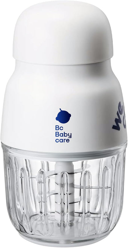 Bc Babycare Baby Food Maker-Glass Baby Puree blender for Fruit, Vegatable & Meat,Mini Food Processor for Potatoes, Grapes & Strawberries,White,10oz
