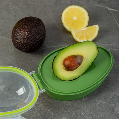 Modern/Minimalist Avocado Keeper, Green Plastic, 15.3x11x8cm/6.02x4.33x3.15, Take-Out