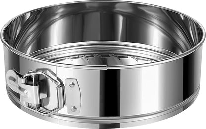 10 Inch Springform Cake Pan, Stainless Steel Springform Pans, Leakproof & Nonstick Cheesecake Pan with Removable Bottom, Round Spring Form Cake Pan For Baking