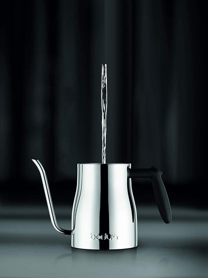 Bodum Bistro Gooseneck Stovetop Water Kettle, Chrome, 34 Ounce