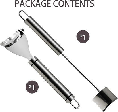 2 Pack Corn Peeler, Stainless Steel Stripper Tool Set, Cob Kernel Remover For Salads/Pizza/Bbq, Easy to Clean