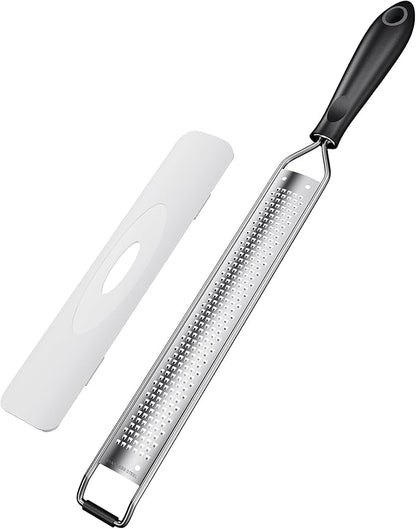 Zester Grater With Handle Cheese Grater for Lemon Zester Kitchen,Black