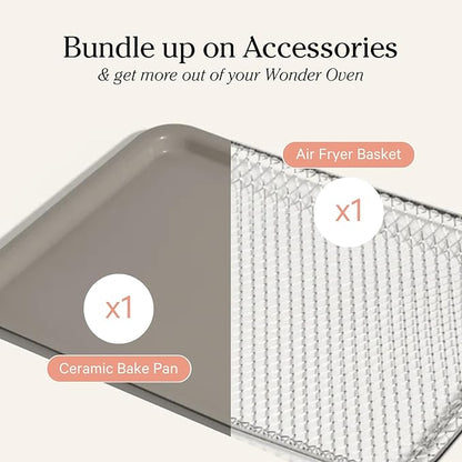 Our Place Wonder Oven Essentials Kit | Extra Air Fryer Basket & Nonstick Ceramic-Coated Bake Pan | Oven Safe, Eco-Friendly | Char