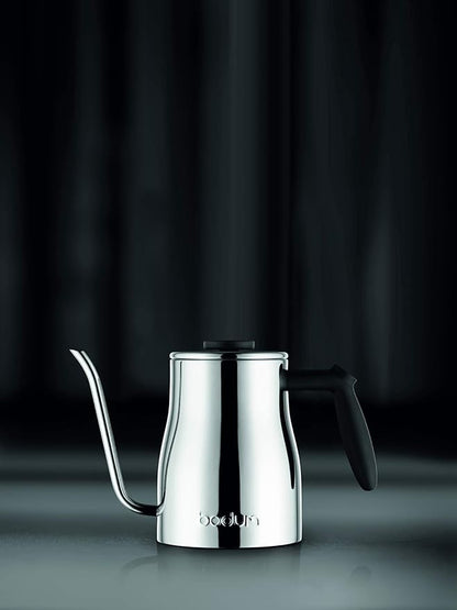 Bodum Bistro Gooseneck Stovetop Water Kettle, Chrome, 34 Ounce