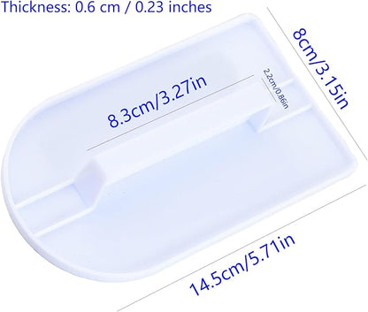 2 PCS Fondant Smoothing,Cake Decoration Icing Smoother, Paddle Fondant Polisher Finisher Sugarcraft Cups,fondant paddle,White,14.5 x 8 cm/5.7" x 3.1"