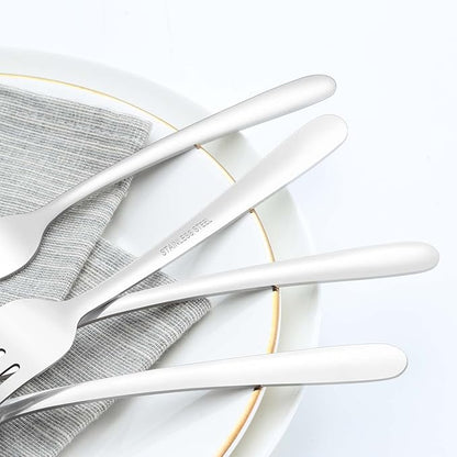 36 Piece Salad Forks, 7 Inch Small Forks in Stainless Steel mirror polished and Dishwasher Safe, Used For Tasting Cakes and Fruits