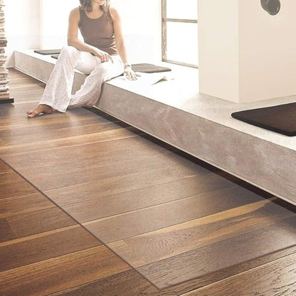 NECAUX Custom Multi-Size 1.5mm Thick Frosted PVC Table Cover Protector - 24 x 60 Inch Water Resistant Plastic Rectangular Vinyl Non-Slip Desk Pad for 5 Foot Coffee Table/Writing Desk