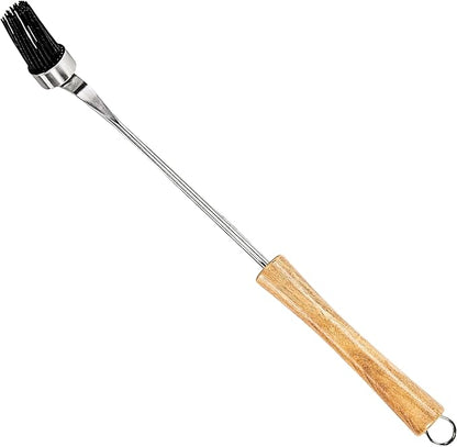 BBQ-AID Basting Brush - For Marinating, Glazing, Seasoning - Bbq Silicone Brush Cooking, Baster for Cooking Brush - Premium Wood Handle, Stainless Steel Core and Silicone Bristles for Easy Cleaning