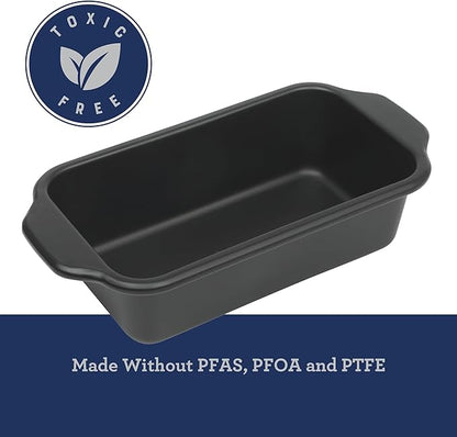 Oster Teston 9 Inch x 5 Inch Nonstick Carbon Steel Loaf Pan - Matte Black