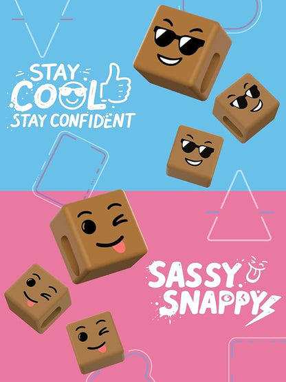 Stocking Stuffers for Teens Girls Boys Adults Cell Phone Holder with Clip: Dual-Sided Mood Cubes Clips for Gesture Phone Stand Desk Accessory Cool Gadget Birthday Gifts for Men Kids Women Christmas