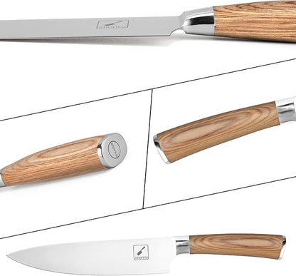 imarku Chef Knife - Pro Kitchen Knife 8 Inch Chef's Knives Japanese SUS440A Stainless Steel Sharp Paring Knife with Ergonomic Handle, Golden handle, Christmas and Thanksgiving Gifts for Men and Women