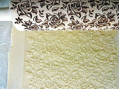 Rolling pin BLOSSOMS WALTZ. Wooden embossing rolling pin with Oriental flowers. Embossed cookies. Pottery. Birthday gift. Gift for mother