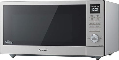 Panasonic NN-SD78LS 1.6 cu.ft Cyclonic Inverter Countertop Microwave Oven 1250Watt Power with Genius Sensor Cooking, cft, 19.44"D x 21.88"W x 11.94"H,Stainless Steel