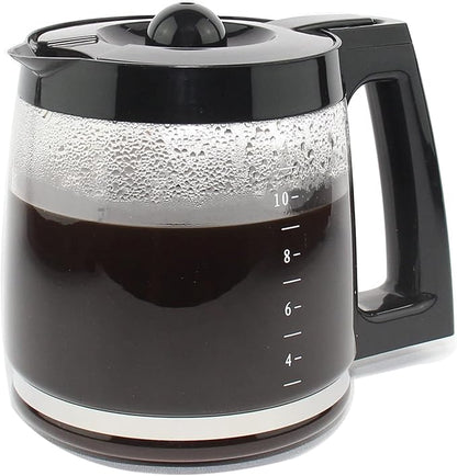 12-Cup Replacement Glass Carafe Pot Compatible with Hamilton Coffee Maker Models 46310, 49976, 49966, 49350, 49957, 49954, 49933, 49980A, 49980Z, 49983, 49618, 46300, 49950