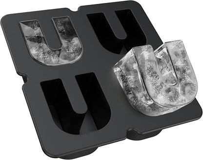 Customized Letter U Ice Cube Mold -Letter Silicone Ice Mold for Custom Ice Cube Mold and Baking Chocolate and Crafting Letter Molds, Ice Cube Molds for Cocktails & Whiskey with Custom Letters