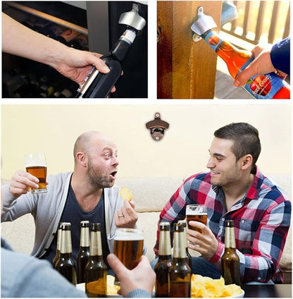 20 Pack Bottle Opener Wall Mounted, Vintage Beer Bottle Opener with Screws for Bars KTV Hotels Homes, (Bronze)