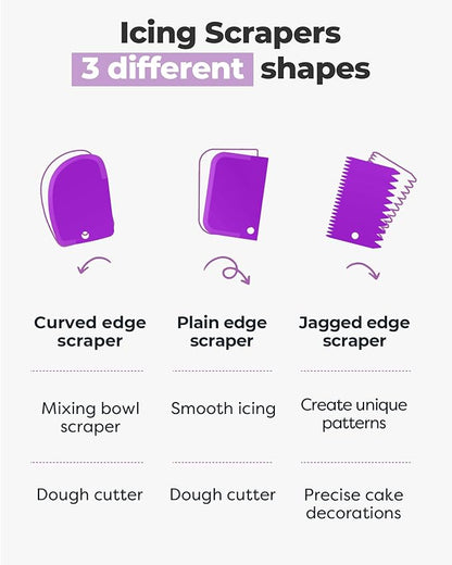 Kootek 71PCs Cake Decorating Kit, Baking Supplies Tools - Includes Cake Stand Turntable, 12 Icing Piping Tips Set, 2 Frosting Spatulas, 3 Scrapers, 50+2 Piping Bags, Coupler, Video Tutorial, Booklet