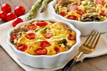 12 Oz Ramekins Oven Safe, Small Baking Dish, Individual Mini Pie Pans for Quiche, Casseroles, Dessert, Tart, Creme Brulee, lasagna, Ceramic Small Quiche Dishes, Set of 6