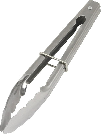 Chef Craft Clam Shell Tongs, 9-Inch, Stainless Steel
