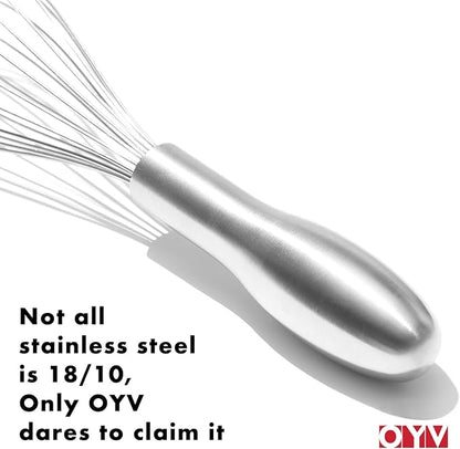 12" Whisk for Cooking, Ergonomic Handle, Dishwasher Safe 18/10 Stainless Steel Whisk, Professional Kitchen Wire Whisk, Perfect for Blending, Whisking, Baking, and Beating