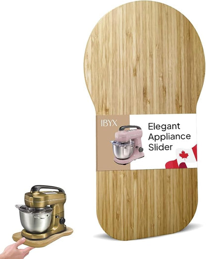Ibyx Elegant Sliding Tray - Compatible with 4 Qt Hamilton Beach Stand Mixers and Other Heavy Appliances (Natural)