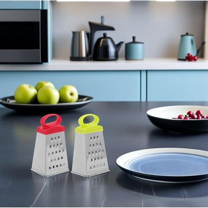 4pcs Mini Cheese Grater: Box Grater Stainless Steel Fine Coarse Handheld Slicer For for Kitchen Cheese Garlic Ginger Vegetable Potatoes