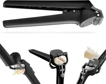 Dreamfarm Garject Lite 2-In-1 Garlic Peeler, Garlic Press & Mincer with Garlic Peel Ejector, Nylon - Black