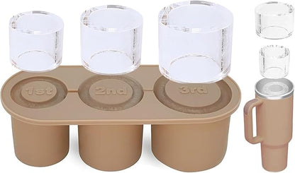 20-40 oz Ice Molds for Stanley Cup - Silicone Ice Cube Tray with Lid and Bin for Chilling Cocktails, Whiskey, Drinks, Coffee - BPA-Free, Easy Fill and Release Ice Maker Tray for Freezer
