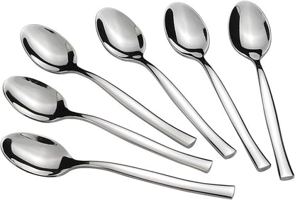Idomy 12-Piece Stainless Steel Teaspoons, 5.9 Inches