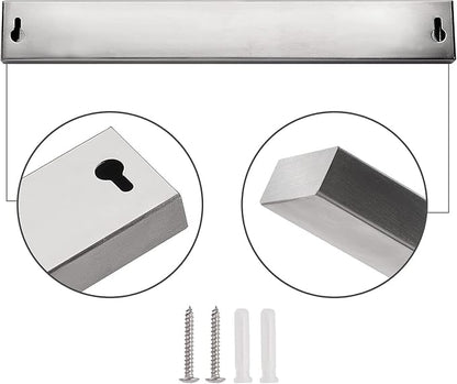 Enkrio 20 Inch Magnetic Knife Holder for Wall - Upgraded Stainless Steel Knife Magnetic Strip No Drilling with 3M Type, Magnet Knife Strip Bar Rack for Kitchen Utensil & Tool Holder