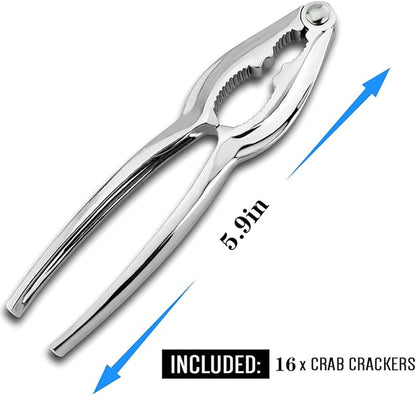 Crab Crackers and Tools, Lobster Crackers, Seafood Crab Leg Cracker Tools, Nut Cracker Set, 16 Pack
