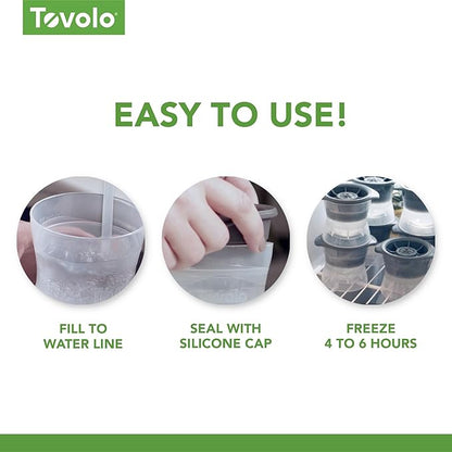 Tovolo Christmas Ornament Ice Molds, Odor and BPA Free - Dishwasher Safe, Set of 4, Ornament