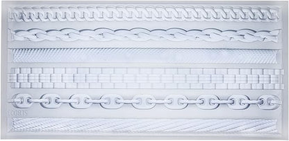 FUNSHOWCASE Chains Mold for Polyclay Air Dry Clay Plaster, 4719, 6 Trimmings #4719