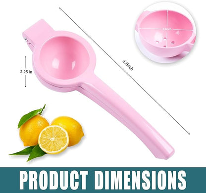 Manual Juicer Citrus Lemon Squeezer, Fruit Juicer Lime Press Metal, Professional Hand Juicer Kitchen Tool(Pink）