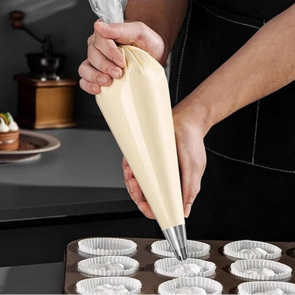 22 Inch Pastry Bags Disposable, 100 Pcs Thick Long Piping Decorating Bags for Frosting, Royal Icing, Professional Cupcake Cake Supplies for Baking and Decorating