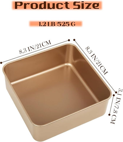 Baking Sheet Pans,2 Pack Nonstick Baking Sheet Pans,Cookie Sheet, Brownie Pan, Bread Pan for Toaster Oven, Small Baking Tray,Bakeware for Cakes, Cookies & Breads (8 Inches)