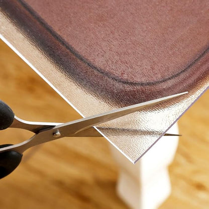 NECAUX Custom 38 x 60 Inch Frosted Table Cover Protector, 1.5mm Thick Plastic Waterproof Heavy Duty Desk Pad Mat Non-Slip Tablecloth Protector for 5ft Coffee Table, Sofa Table, Media Stand, Countertop
