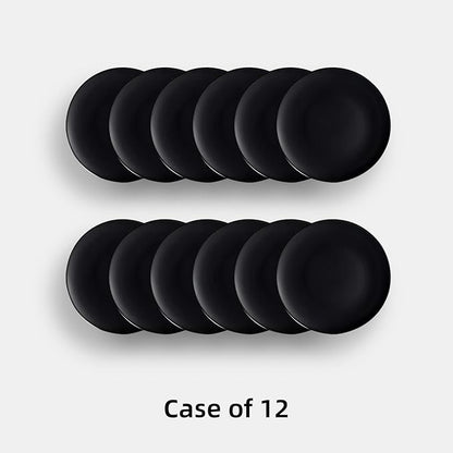 Stoneware Coupe Commercial Grade Dinnerware, Matte Black Plate 12.25", Case of 12
