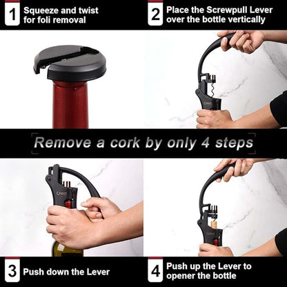 CHEER MODA Professional Corkscrew Wine Bottle Opener with Beer Opener, Sommeliers Corkscrews, High-Level Bartender Great Handling Screw Puller