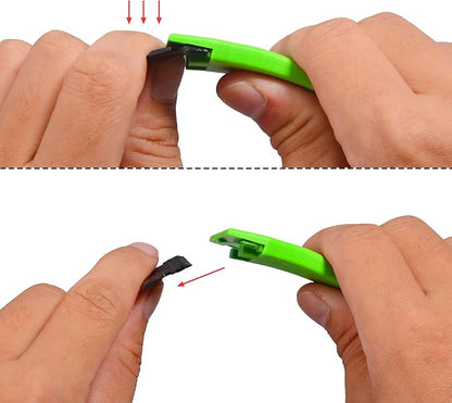 EHDIS 1.5" Plastic Razor Scraper with 10pcs Double Edged Plastic Blades for Removing Labels Stickers Decals on Glass Windows