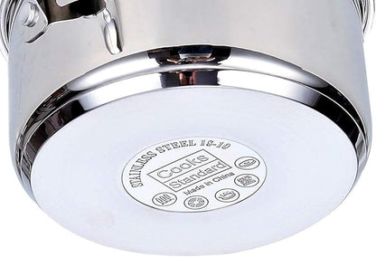 Cooks Standard 18/10 Stainless Steel Stockpot 12-Quart, Classic Deep Cooking Pot Canning Cookware with Stainless Steel Lid, Silver