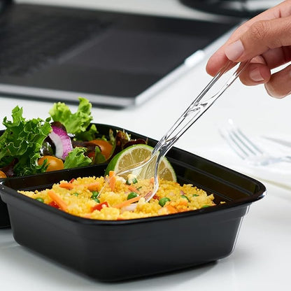 GUSTO [200 Count] Premium Heavyweight Spoons Plastic Disposable, Clear Plastic Spoons Heavy Duty, Perfect for Parties, Events, and Catering (Formerly Comfy Package)