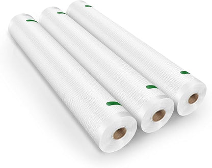 MAGIC SEAL Vacuum Sealer Bags, 3 Rolls 10’’ × 16.4’ Textured Vac Seal Bags for Food Storage or Sous Vide, BPA Free, Commercial Grade - NOT Work with MAGIC SEAL MS175 Vac Sealers
