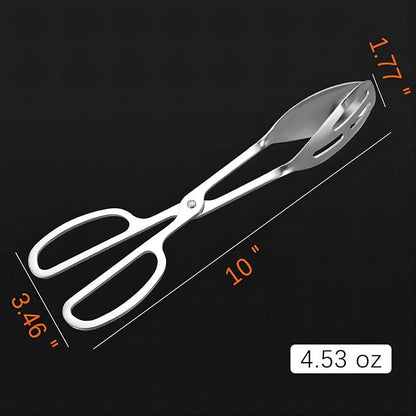 REDANT 2-Pack Metal Serving Tongs for Cooking - Scissor Handle Kitchen Tongs for Salad, Cake, Bread, Toaster & Steak - Buffet & Party Serving Utensils for Catering, Baking & Cooking (10 Inch)