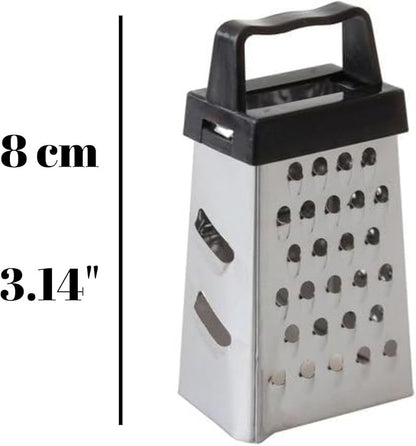 Mini Garlic Grater, Stainless Steel Cheese Ginger Vegetable Spices Small Grater for Kitchen, Black (Black)