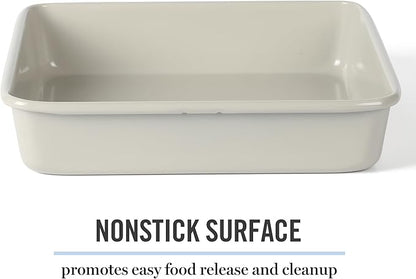 Martha Stewart Gallen 9 Inch Square Nonstick Carbon Steel Cake Pan - Cool Grey