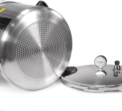 Barton 22-Quart Pressure Canner Pressure Cooker Pressure Gauge with Rack, Induction Compatible, Steam Canner Polished 22 QT Stovetop Pot