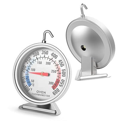 Oven Thermometers(2 Packs) for Gas or Electric Oven Temperature Gauge with 100-600°F/50-300°C,Large Dial & Numbers,Best Kitchen Thermometer for Oven Baking, Cooking,No Fading Color